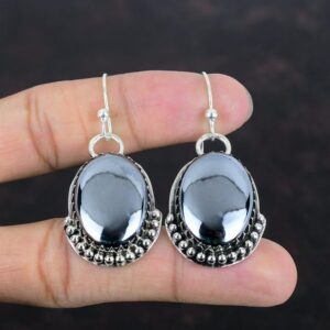 Handmade Shungite Earrings: 925 Sterling Silver, Unique Style
