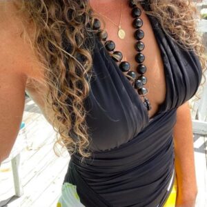 12-16mm Shungite Knotted Necklace Anti-emf Absorbs Negative Energy Large Round Black Big Bead Healing Handmade Jewelry