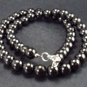 Elite Shungite Necklace With 8mm Round Beads From Russia - 18"