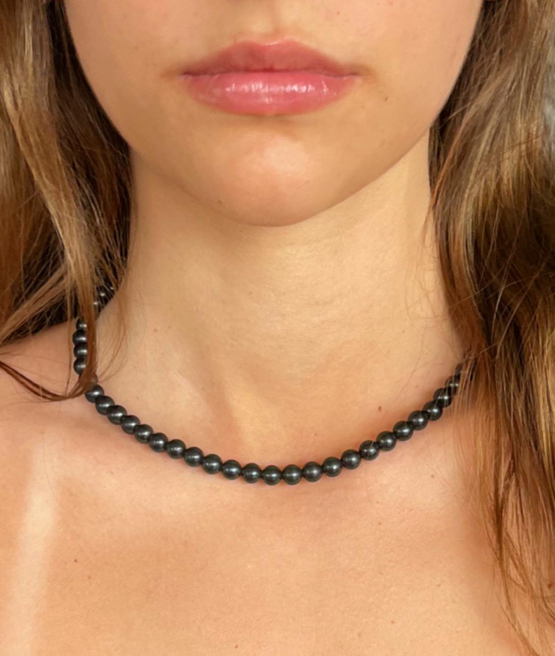Shungite Necklace // Emf Protection Shield - Grounding Crystals - Root Chakra Support - 6mm Beads