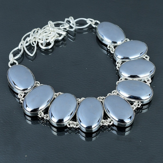 Handmade Shungite Necklace: 925 Sterling Silver, Adjustable Chain Handmade Shungite Necklace: 925 Sterling Silver, Adjustable Chain