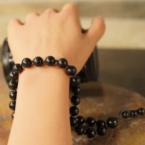 Karelian Shungite Pocket Mala • High Quality Shungite • Shungite Worry Beads • 4mm • 6mm • 8mm • 10mm • • 27+1 • Ag4806