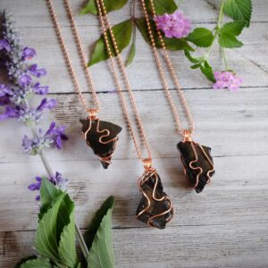 Large Elite Noble Silver Shungite Copper Wire Wrapped 13-18g 2'' Long Rectangular 98% Carbon Emf Protection Necklace Ultimate Bodyguard