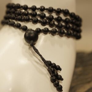 Shungite Mala Necklace • High Quality Shungite • Shungite Mala • 4mm • 6mm • 8mm • 10mm • 12mm • Karelian Shungite • 108+1 • Ag4731