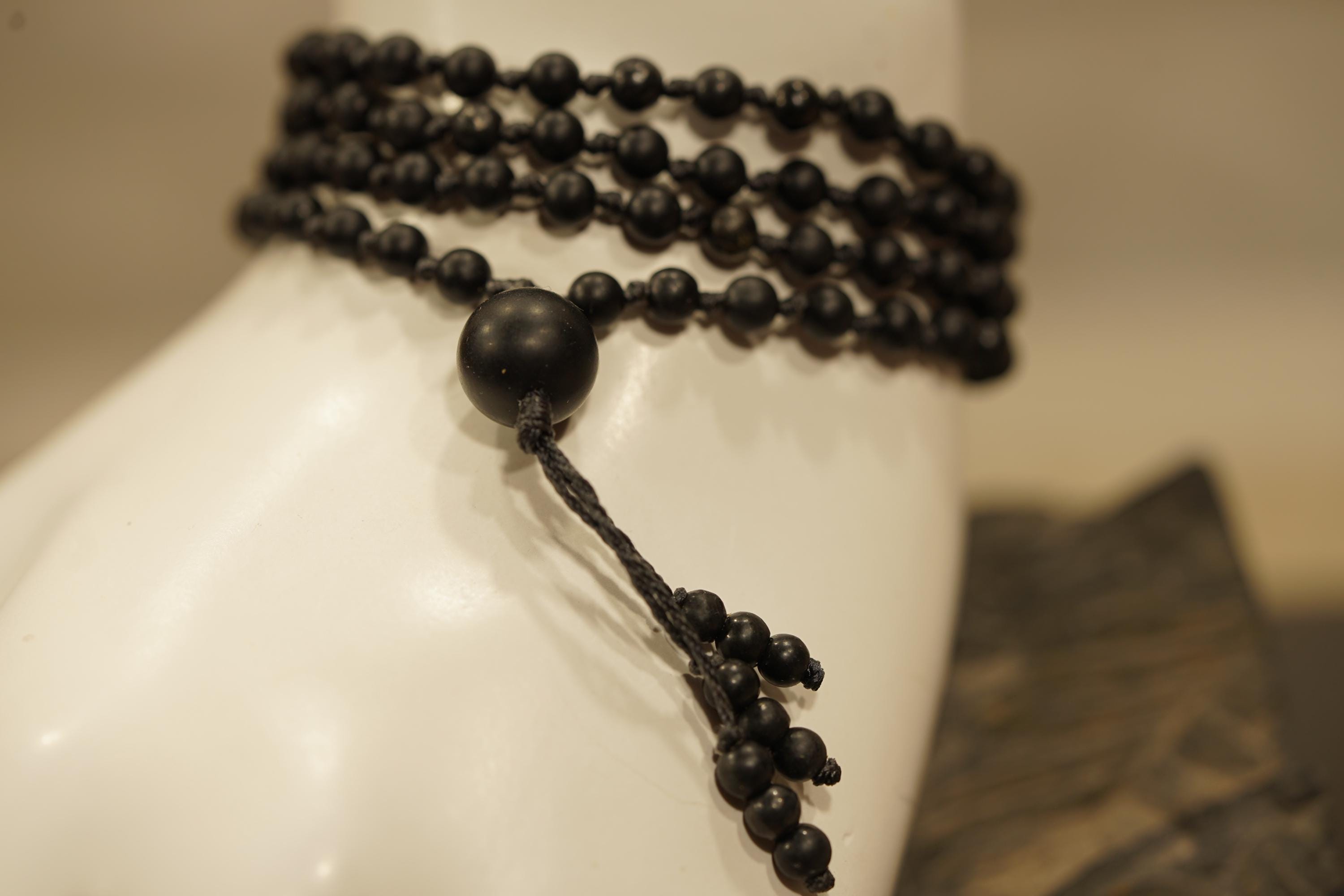 Shungite Mala Necklace • High Quality Shungite • Shungite Mala • 4mm • 6mm • 8mm • 10mm • 12mm • Karelian Shungite • 108+1 • Ag4731