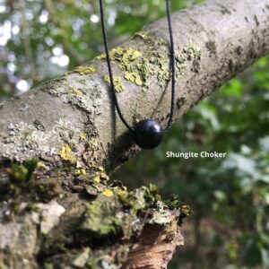 Minimalist Shungite Choker Necklace: 8mm Bead
