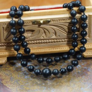 Shungite Necklace • Natural Shungite Necklace • Grounding Necklace • 6mm • 8mm • 24-50in • Beaded Shungite • Emf Protection • Ag4729