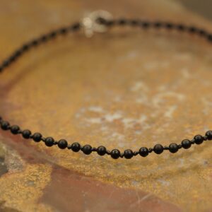 Natural Russian Shungite Choker • Dainty Choker • 4mm • Black Choker • Grounding Necklace • Protection • Emf Protection Jewelry • Ag4730
