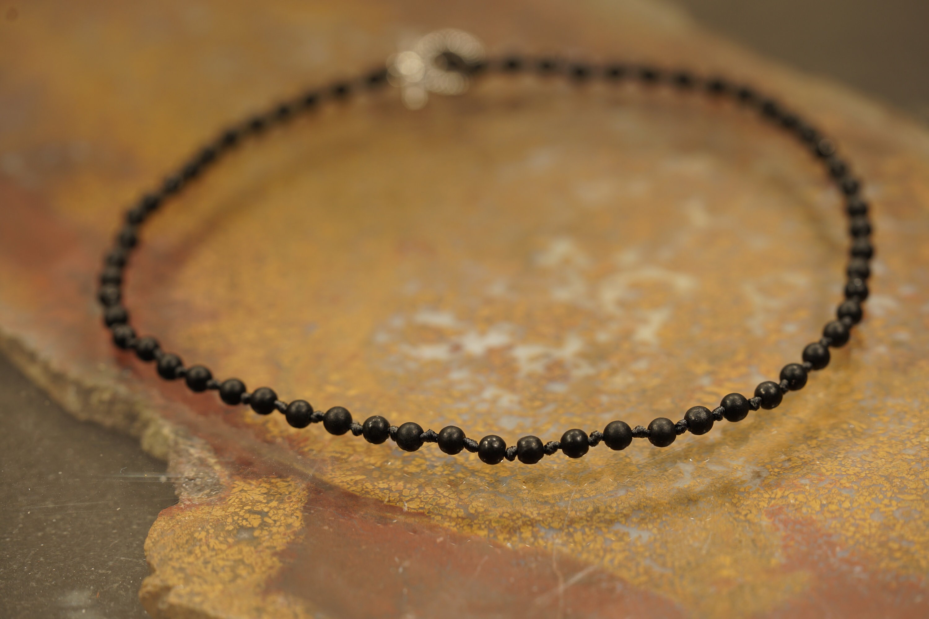 Natural Russian Shungite Choker • Dainty Choker • 4mm • Black Choker • Grounding Necklace • Protection • Emf Protection Jewelry • Ag4730 Natural Russian Shungite Choker • Dainty Choker • 4mm • Black Choker • Grounding Necklace • Protection • Emf Protection Jewelry • Ag4730
