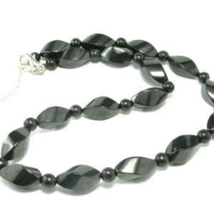 Shungite Necklace With Nicely Tumbled Beads From Russia - 18"