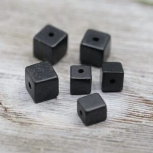 Shungite Cube 8mm, 10mm Loose Beads