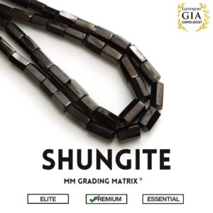 Shungite Faceted Cylinder Beads, 6x11.5 To 8x15 Mm, Shungite Jewelry Making Beads, Cylinder Shape Shungite, 18 Inch Strand, Price Per Strand