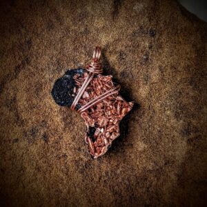 2” Elite Noble Shungite Copper Brass Orgonite Africa Pendant 18 In Antique Copper, Black Cotton Cord Necklace Orgone
