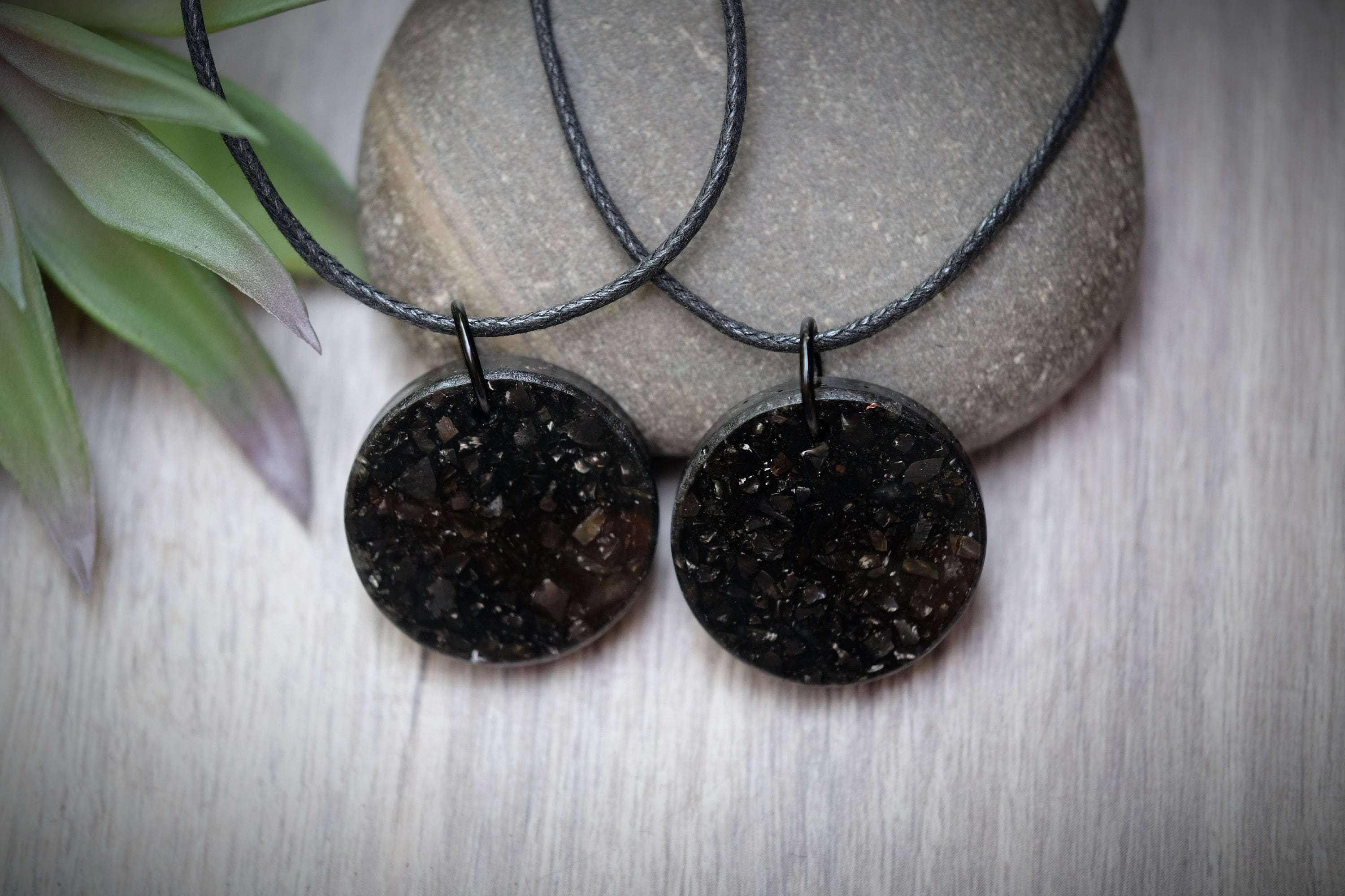 Elite Noble Shungite 1'' Round, Circle Pendant Black Cotton Cord Necklace Orgone Energy Handmade Elite Noble Shungite 1'' Round, Circle Pendant Black Cotton Cord Necklace Orgone Energy Handmade