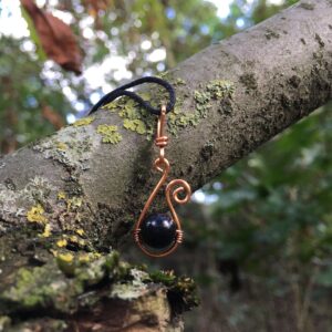 Shungite Pendant Necklace, Minimalist Jewelry