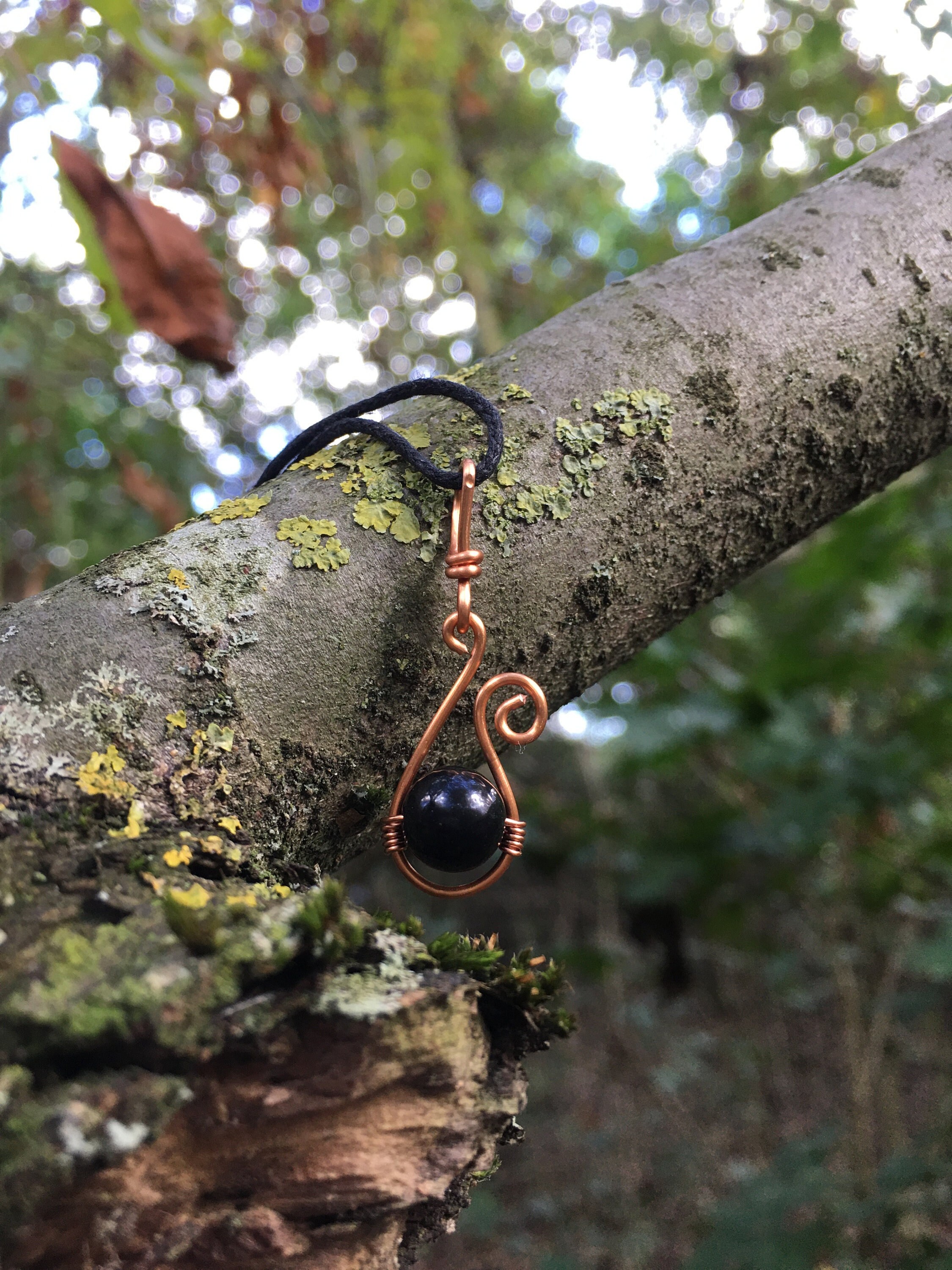 Shungite Pendant Necklace, Minimalist Jewelry Shungite Pendant Necklace, Minimalist Jewelry