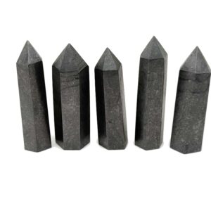 Shungite Obelisk Tower Stone - Gemstone Tower - Meditation Gemstone - Crystal Gifts - Home Crystal Decor - TW1114