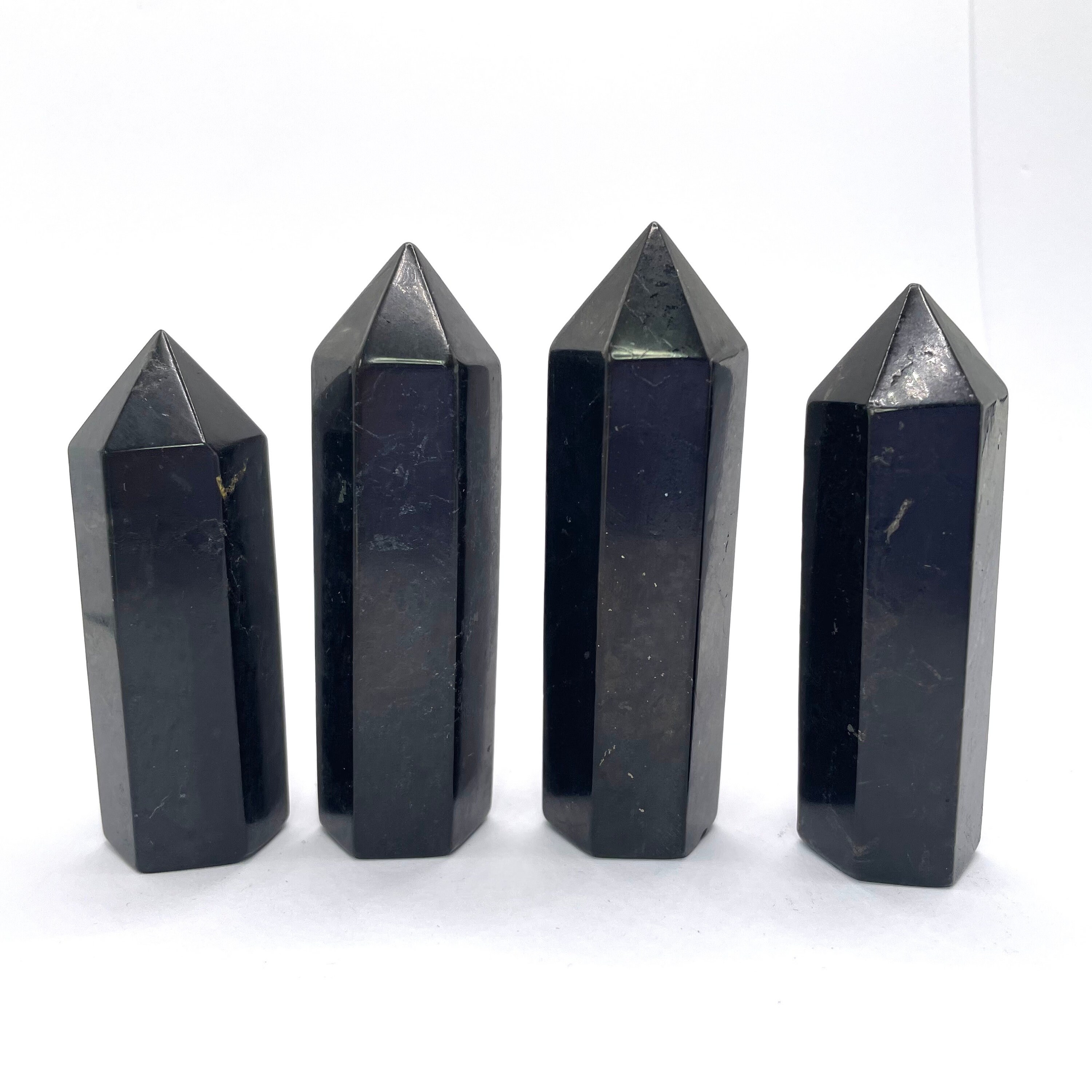 Shungite Polished Point Tower Water Cleanser Anti Oxidants