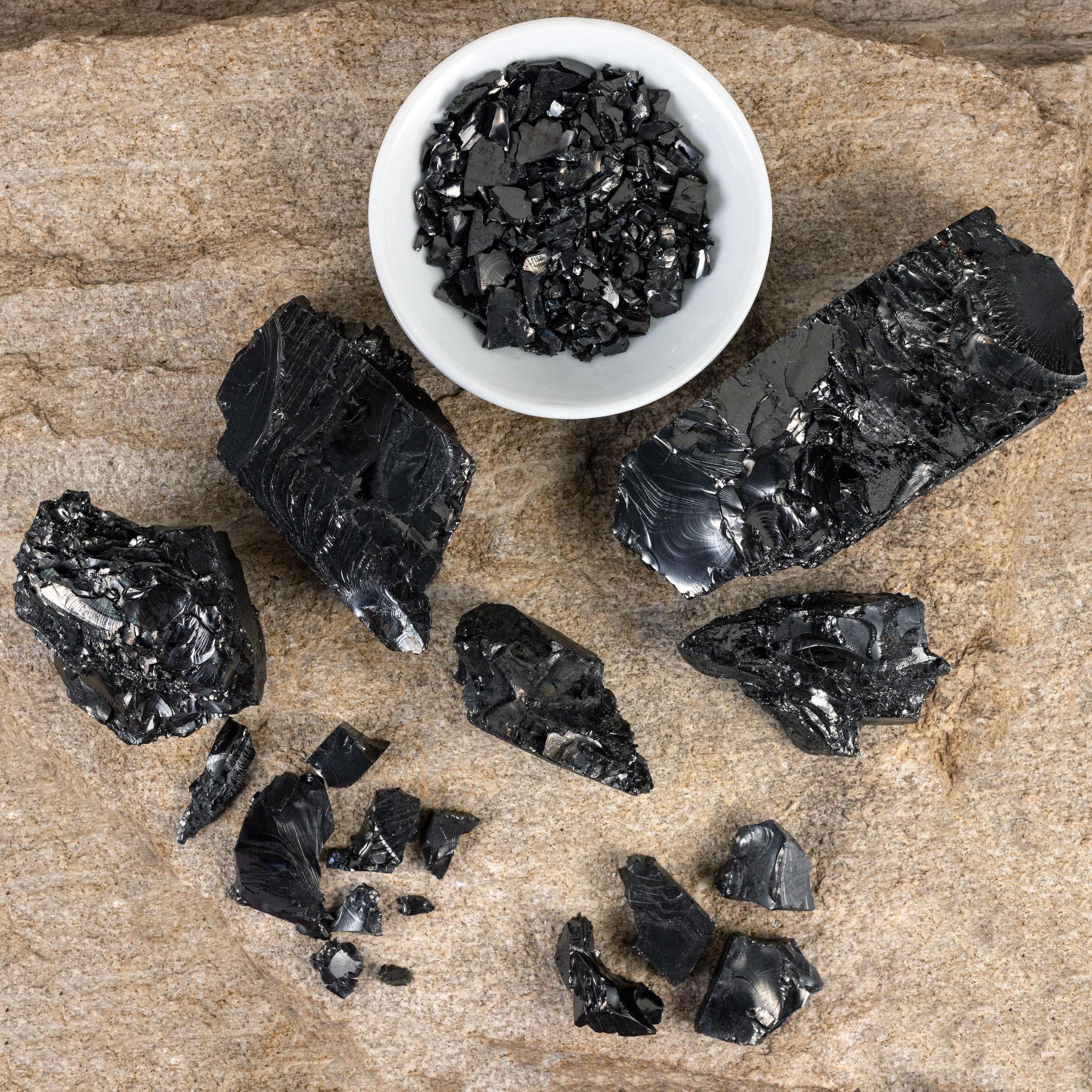 Elite Noble Shungite Raw Crystal From Raquirite, Colombia - Home Decor For Emf Radiation Protection, E2084