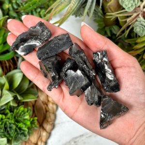 Elite Shungite | Xs-l | - No. 825 (raw Black Noble Specimen, Emf Protection, Root Chakra, Grounding)