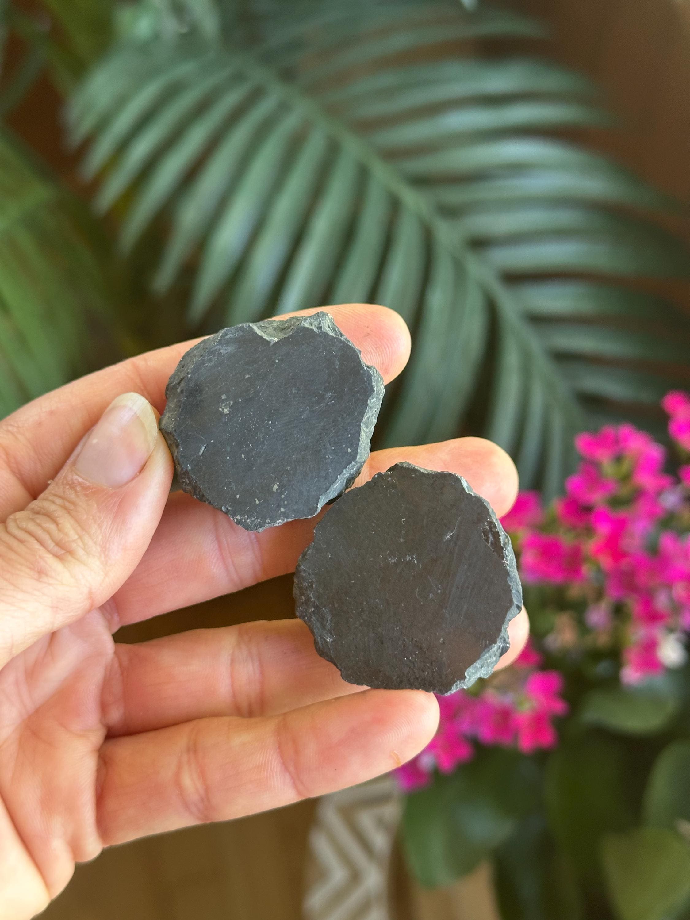 Small Raw Shungite, , Half Polished Shungite Rough, Emf Resisting, Cleansing, Detoxing