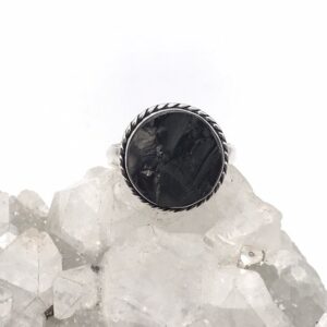 Black Shungite Ring, Size 11 1/2 Black Shungite Ring, Size 11 1/2