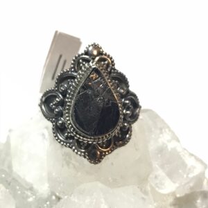 Black Shungite Ring, Size 11 Black Shungite Ring, Size 11