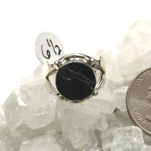Black Shungite Ring, Size 6 1 / 2 Black Shungite Ring, Size 6 1 / 2