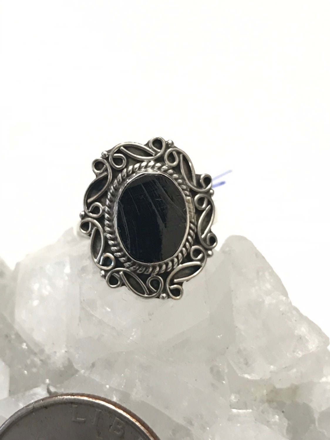 Black Shungite Ring, Size 6 Black Shungite Ring, Size 6