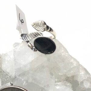 Black Shungite Ring, Size 6-adjustable Black Shungite Ring, Size 6-adjustable