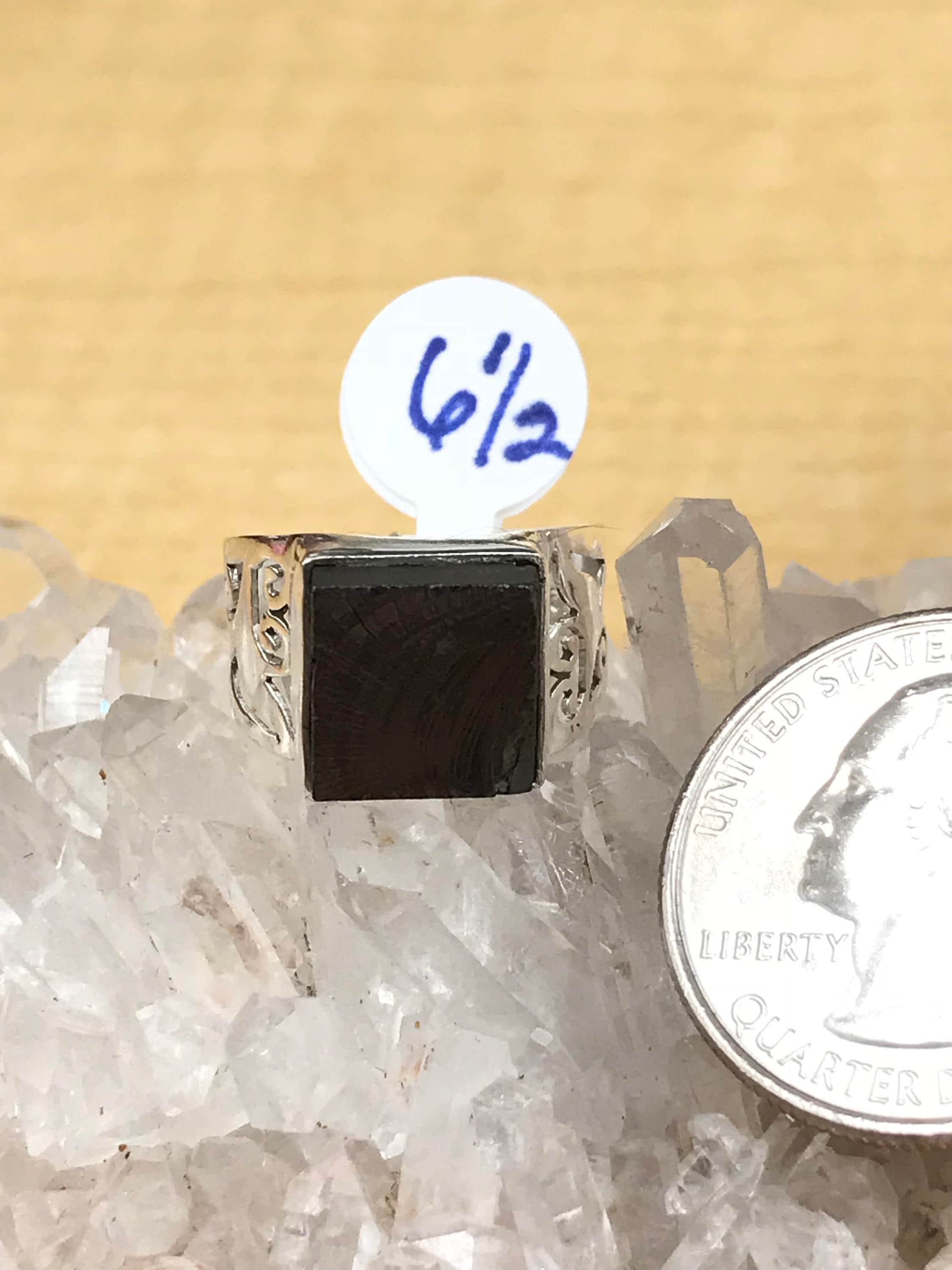 Black Shungite Ring, Size 6 1/2 Black Shungite Ring, Size 6 1/2