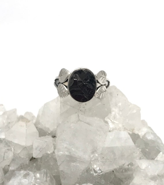 Black Shungite Ring, Size 7 Black Shungite Ring, Size 7