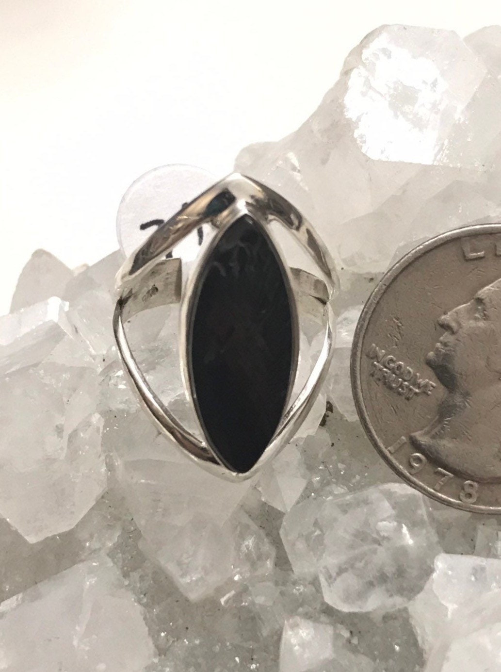 Black Shungite Ring, Size 7 1/2 Black Shungite Ring, Size 7 1/2