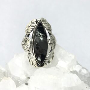 Black Shungite Ring, Size 7 1/2 Black Shungite Ring, Size 7 1/2