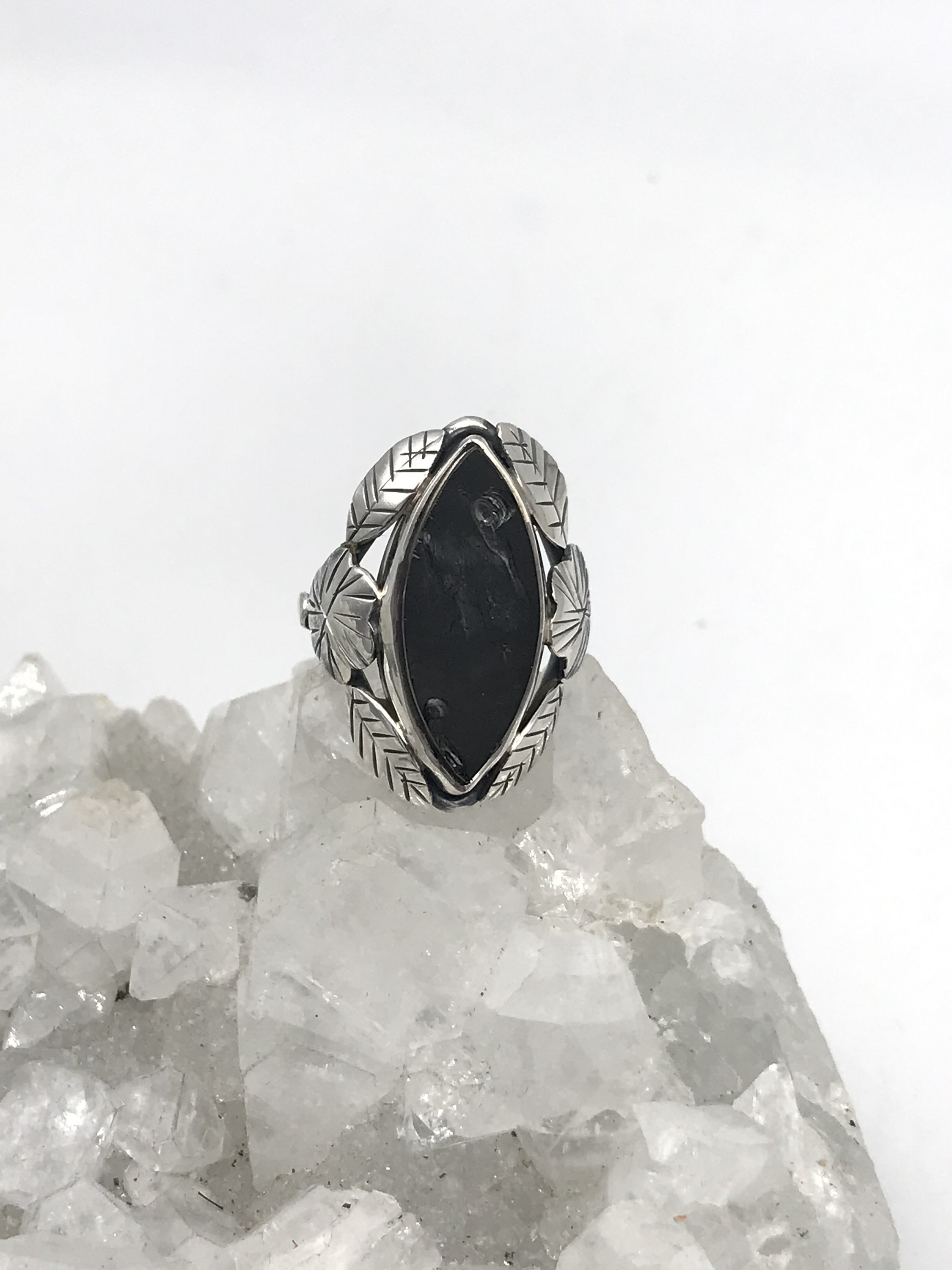 Black Shungite Ring, Size 7 1/2 Black Shungite Ring, Size 7 1/2