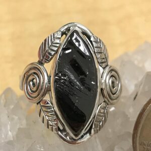 Black Shungite Ring, Size 7 1/2 Black Shungite Ring, Size 7 1/2