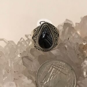 Black Shungite Ring, Size 8 1 / 2 Black Shungite Ring, Size 8 1 / 2