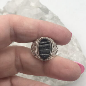 Black Shungite Ring, Size 8 1/2 Black Shungite Ring, Size 8 1/2