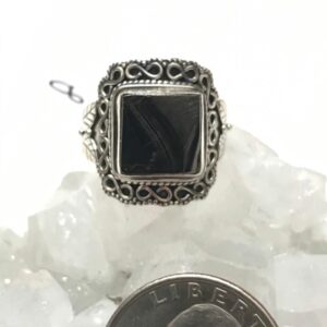 Black Shungite Ring, Size 8 Black Shungite Ring, Size 8
