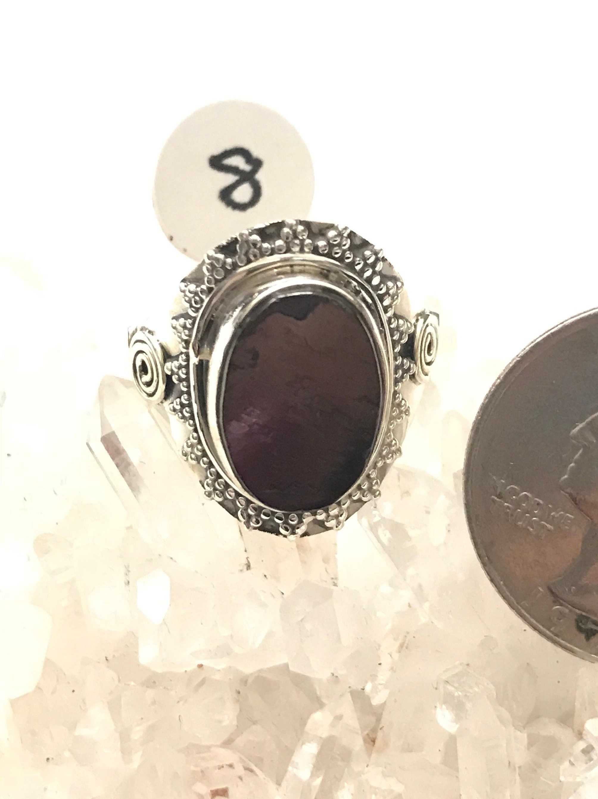 Black Shungite Ring, Size 8 Black Shungite Ring, Size 8