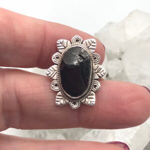 Black Shungite Ring, Size 8 Black Shungite Ring, Size 8