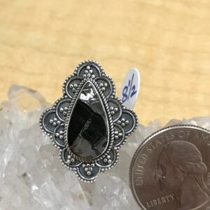 Black Shungite Ring, Size 8 1/2 Black Shungite Ring, Size 8 1/2