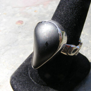 SHUNGITE RING, Size 11, Stone of Protection For All Living Things, Unique Sterling Silver Wave Band SHUNGITE RING, Size 11, Stone of Protection For All Living Things, Unique Sterling Silver Wave Band
