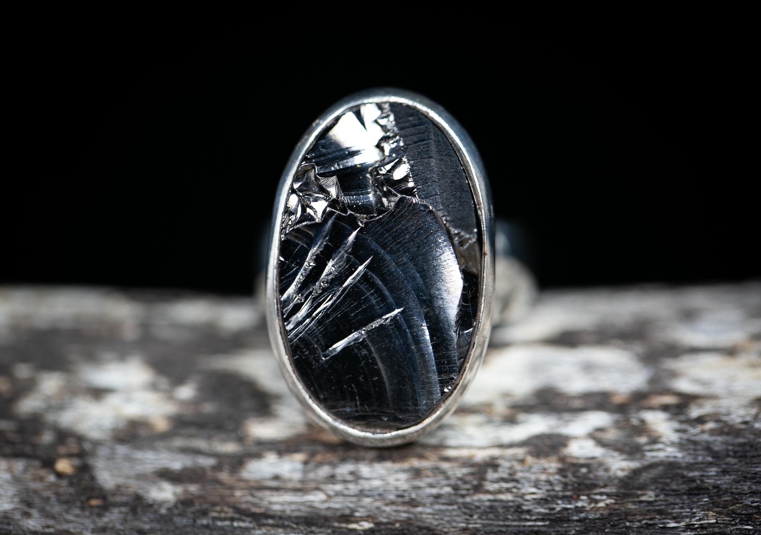 Shungite Ring Size 7.5 - Emf Protection Stone