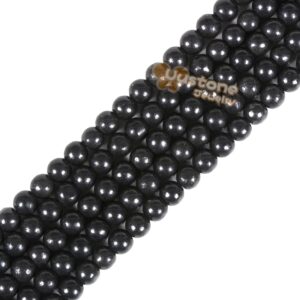 4mm Shungite Round Loose Gemstone Beads Jewelry Making Diy 16"