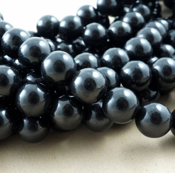 Shungite Beads (round)(smooth)(6mm)(8mm)(10mm)(12mm)(16"strand) Shungite Beads (round)(smooth)(6mm)(8mm)(10mm)(12mm)(16"strand)