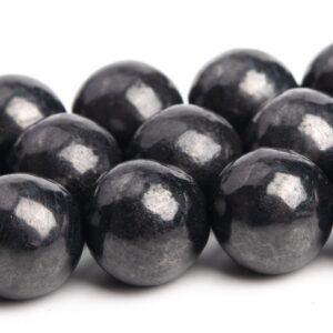 Genuine Russian Shungite Natural Gemstone Emf Protection Carbon Round Loose Beads 8mm 10mm Bulk Lot Options