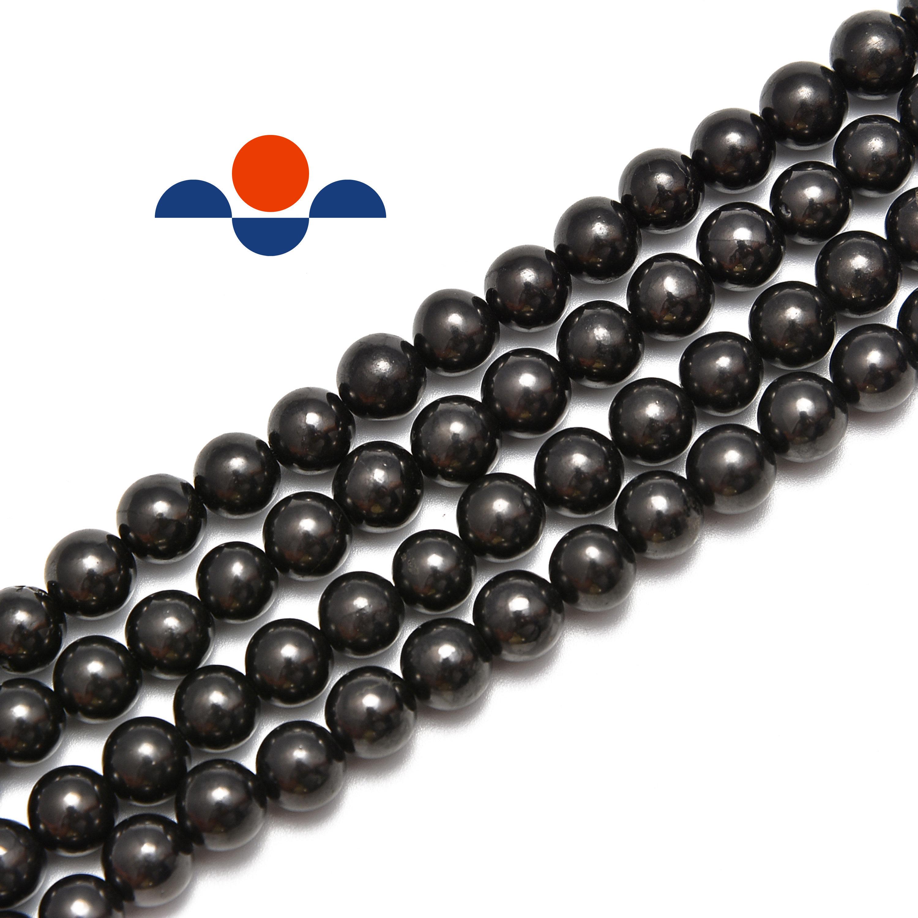 Natural Shungite Smooth Round Beads 4mm 6mm 8mm 10mm 12mm 15.5" Strand Natural Shungite Smooth Round Beads 4mm 6mm 8mm 10mm 12mm 15.5" Strand