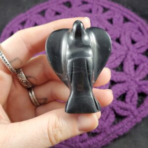 Shungite Angel Carving Black Carbon Shungite Russian Angelic Crystals Russia Polished Shungite Angel Carving Black Carbon Shungite Russian Angelic Crystals Russia Polished