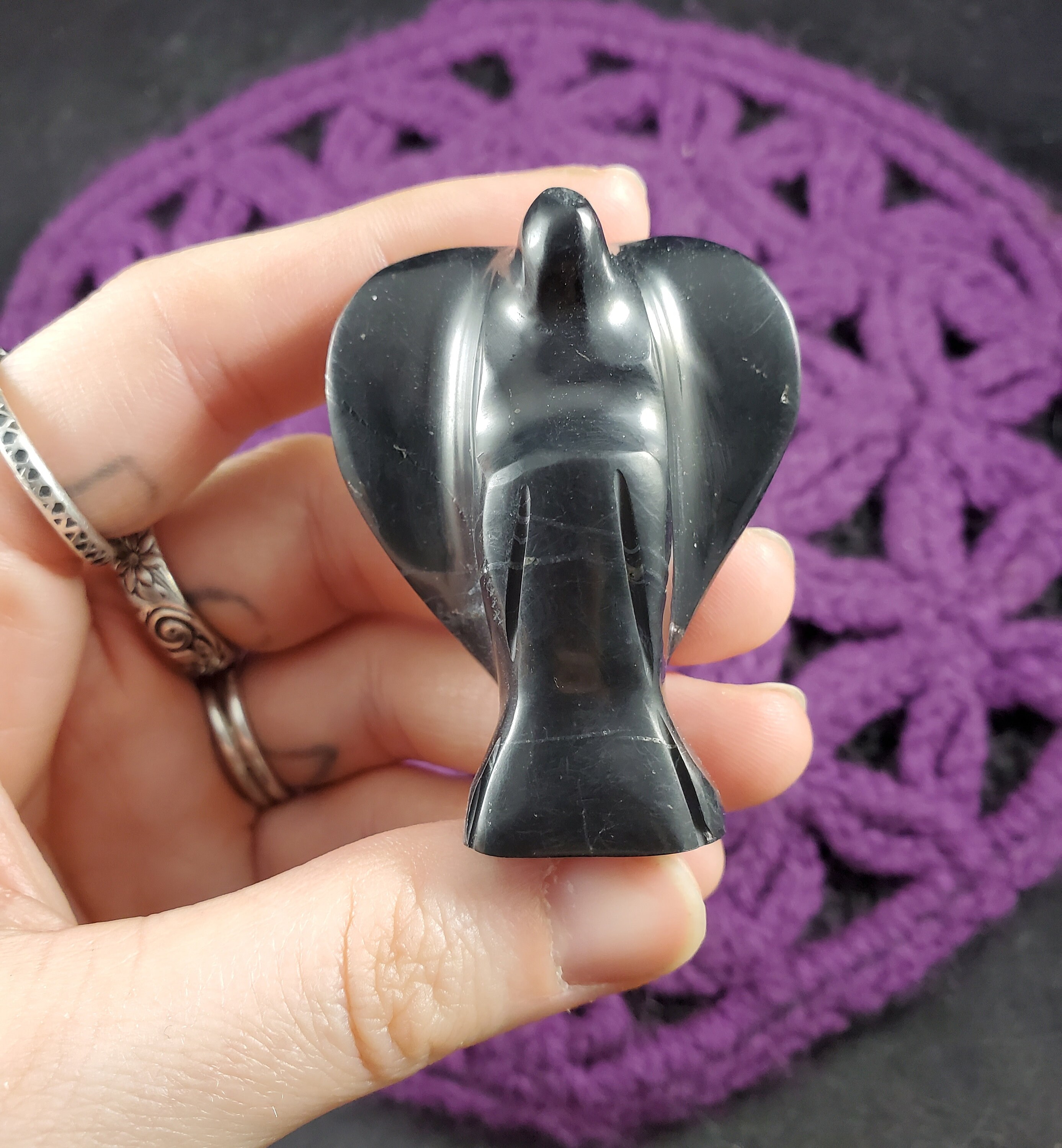 Shungite Angel Carving Black Carbon Shungite Russian Angelic Crystals Russia Polished Shungite Angel Carving Black Carbon Shungite Russian Angelic Crystals Russia Polished